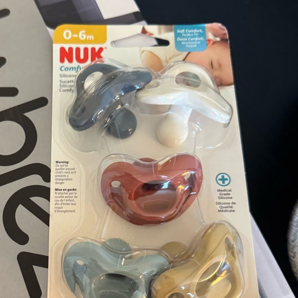 NUK Silicone Pacifiers for Babies 0-6 Months - Multi-Color Pack